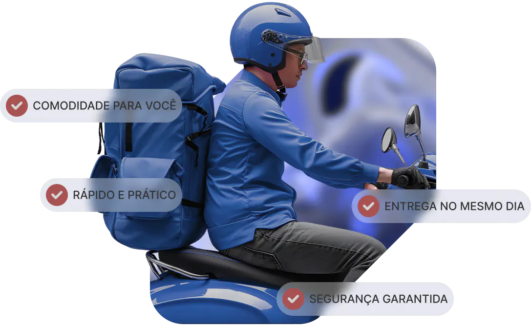 Entregador levando pedido da Eletronic Star no mesmo dia
